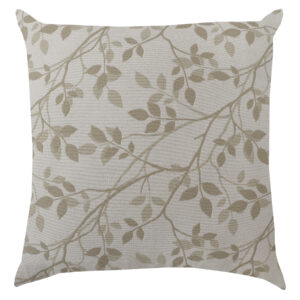 ALMOFADA CHEIA JACQUARD - FOLHAS BEGE 43X43