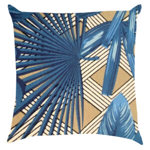 CAPA DE ALMOFADA ART DECOR NAPOLES - FOLHAGEM AZUL 43X43