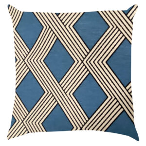 CAPA DE ALMOFADA ART DECOR PIZA AZUL 43X43